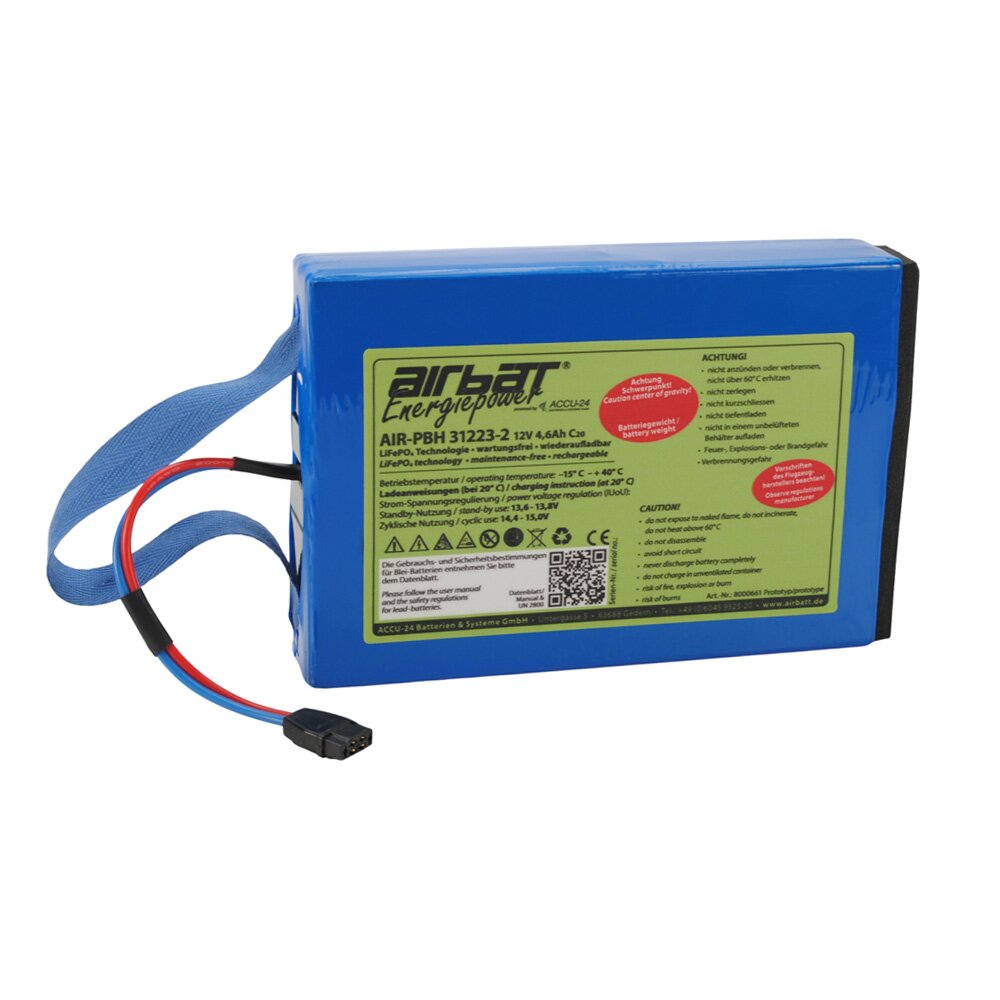 AIRBATT Energiepower AIR-PBH 31223-2 Blei/AGM-Heckbatterie 12V 4,6Ah [Schleicher-Einsitzer]