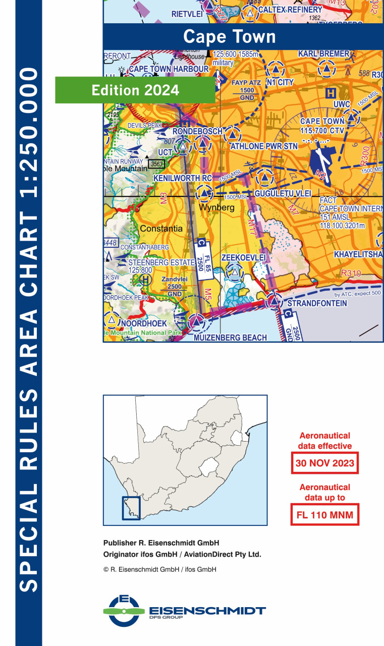 SRA250 Aeronautical Chart Cape Town (edition 2025)