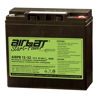 AIRBATT Start-Power AIR-PB 12-22 12V 22Ah AGM Starter- & Versorgungsbatterie