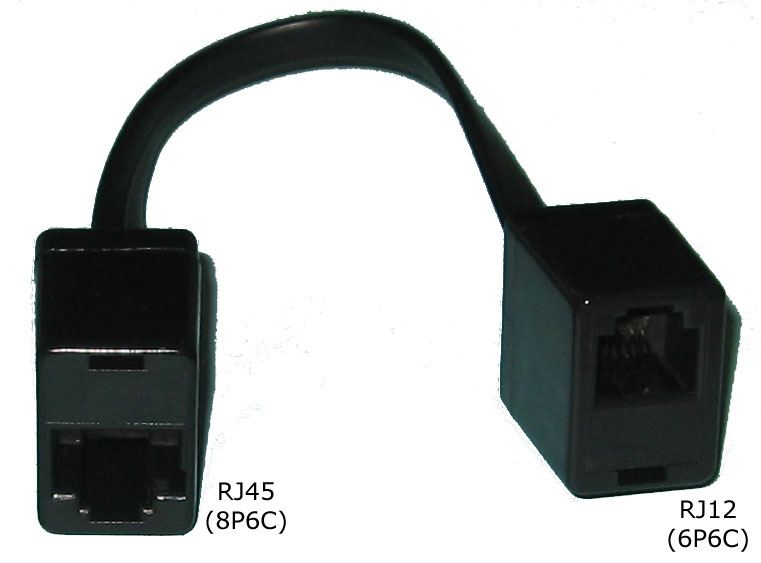 Cable RJ45 jack to RJ12 jack