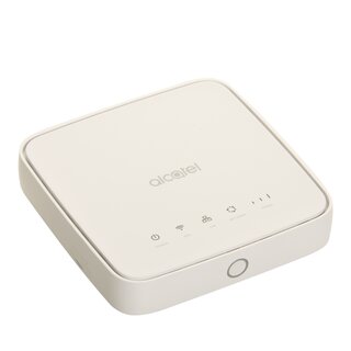 OGN ALCATEL LTE4G/WLAN Router CAT 4 Station | 150 Mbit/s Download | 50 Mbit/s Upload), inklusive 2 externer LTE Antennen, WLAN 802.11 b/g/n, Hotspot-Funktion, WPS, 2 x 100 Mbit/s LAN-Port, Weiß