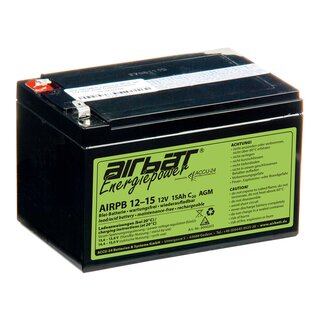 AIRBATT Energiepower AIR-PB 12-15 12V 15Ah Blei/AGM-Flugzeugbatterie